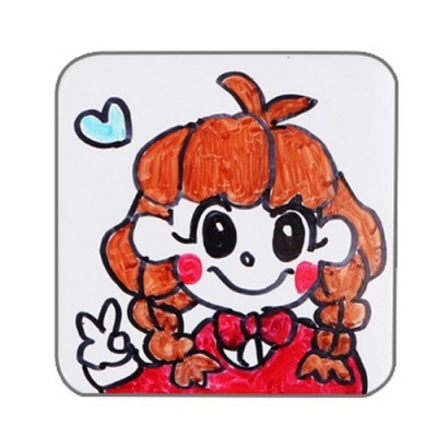 [유니아트] 그리기 배지 사각 (1개입, 5.5X5.5cm)