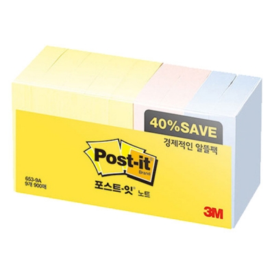 [3M] 포스트잇 653-9A (51mm*38mm,900매)