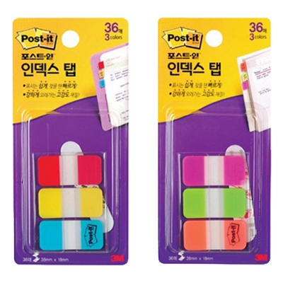 [3M] 포스트잇 인덱스탭 686SS (38mm*18mm,3색36매)