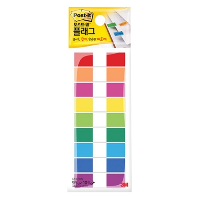 [3M] 포스트잇 플래그 오피스팩 683-9KN (44mm*12mm,9색10매)