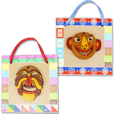 [안녕미술아] 전통탈 장식액자(5인용)