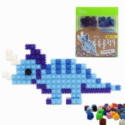 [이지피아] 이지 툭툭블럭 공룡만들기_트리케라톱스