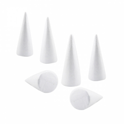 [유니아트] 원뿔 스티로폼 (4개입, 6X14.8cm)