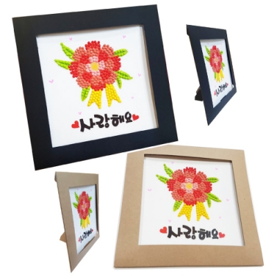 [피오피스토리]보석십자수-카네이션 액자(5인세트)