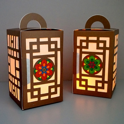 [안녕미술아] 은은한 전통문양 등불(5인용)