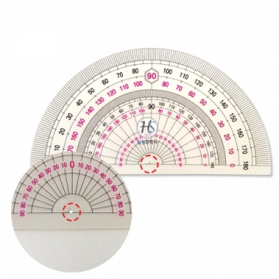 중심에 구멍 뚫린 각도기(5개입)