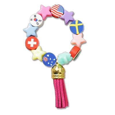 [안녕미술아] 세계여행 만국기팔찌(5인용)