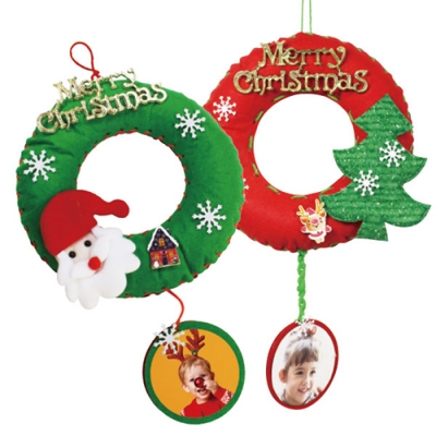 [이지피아] 펠트 크리스마스 리스 (2색 택1)