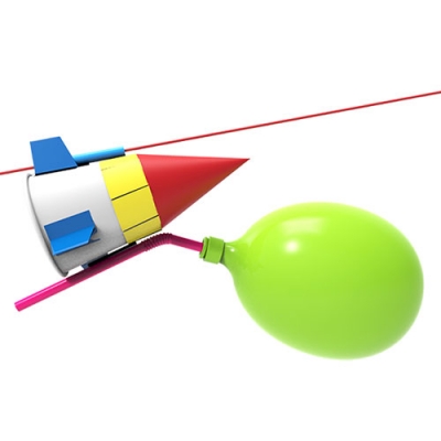 [자람사이언스] 줄타는 풍선 종이컵로켓 (1인용/5인용)