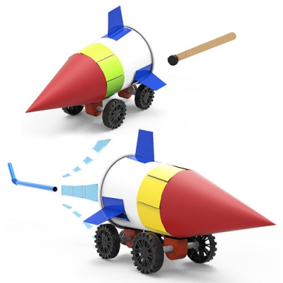 [자람사이언스] 2in1 바람과 자석으로 가는 로켓자동차 (1인용/5인용)