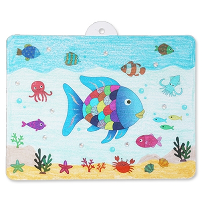 [안녕미술아] 무지개 물고기 꾸미기액자(5인용)