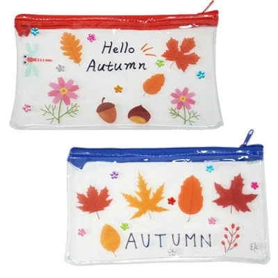 [안녕미술아] 가을낙엽 투명필통(4인용)