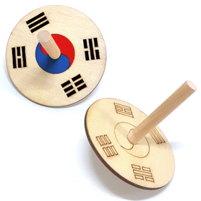 [오케이아트] 태극기 나무팽이