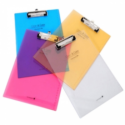[모닝글로리] A4 클린 앤 칼라 클립보드 (4색 택1)