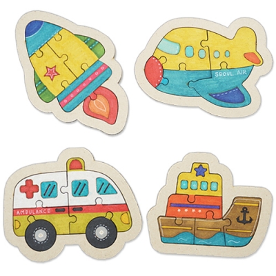 [안녕미술아] 교통수단 색칠나무퍼즐(4개)