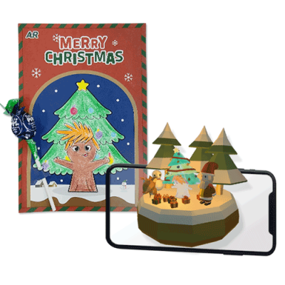 [에코플레이] AR 크리스마스 사탕 엽서