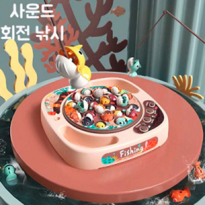 [빨간오리] 사운드 회전 자석 물놀이 낚시게임