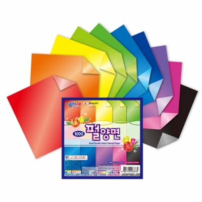 [종이나라] 반짝반짝 펄 양면색종이 15매 (15개입 택1)