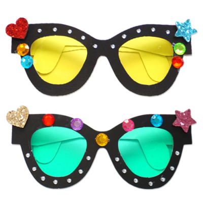 [안녕미술아]  여름해변 컬러 선글라스(4인용)