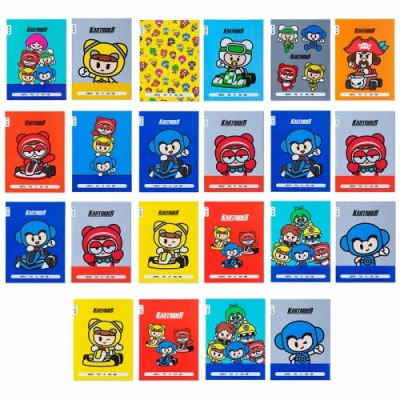 [카트라이더] 캐릭터 초등 노트 모음전(알림장/일기장/독서록/국어 8칸/10칸 쓰기노트/1-2 무제노트)