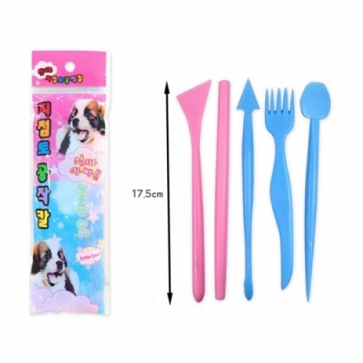 [빨간오리] 지점토 클레이 공작칼 미술 도구 5조도구