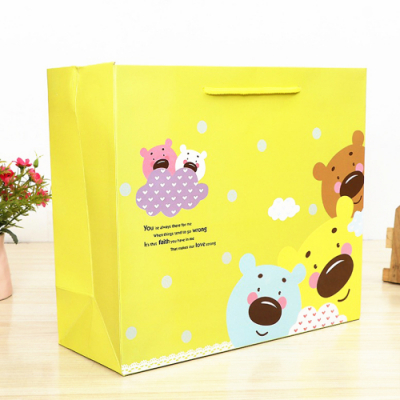 [나성유통] 곰돌이가족 종이가방 귀여운 미니 쇼핑백