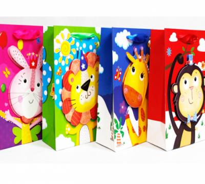 [나성유통] 입체동물친구2 종이가방 귀여운 종이쇼핑백 선물용