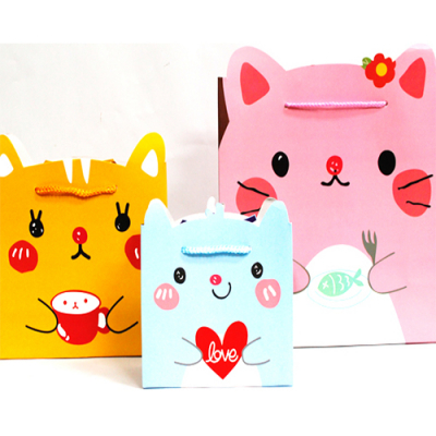 [나성유통] 귀쫑긋애니멀 종이가방 귀여운 종이쇼핑백 선물용