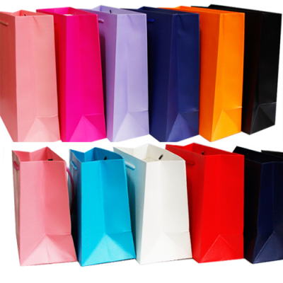 [나성유통] 알록달록 무지개 종이가방 대형 무지 종이쇼핑백