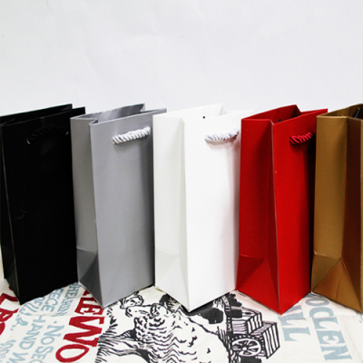 [나성유통] 베이직 단색컬러 종이가방 미니쇼핑백 무지종이백