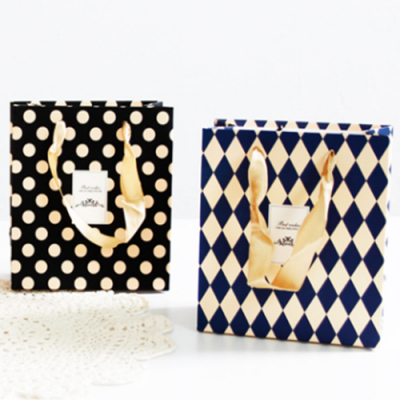 [나성유통] 옐로우패턴 종이가방 대형쇼핑백 고급 선물