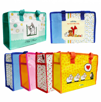 [나성유통] 타포린백 소 부직포가방 지퍼장바구니 선물용