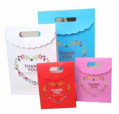 [나성유통] 두근두근땡큐 선물상자 손잡이 답례품 포장박스