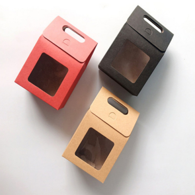 [나성유통] 미니 유리창 선물상자 크라프트 쿠키박스 답례품포장