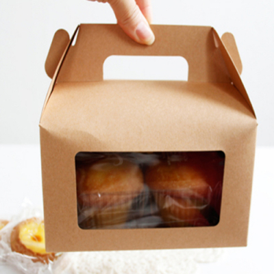 [나성유통] 크라프트 유리창 쿠키박스 답례떡상자