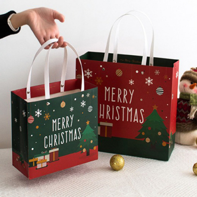 [나성유통] 메리메리 종이가방 크리스마스 고급 쇼핑백