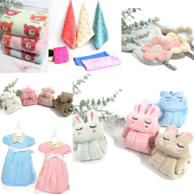 [나성유통] 어린이집 고리수건 핸드타올 캐릭터 손수건