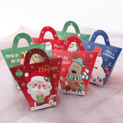 [나성유통] 산타 미니손가방 선물상자 크리스마스 구디백 포장박스
