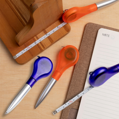 [빨간오리] 1개부터 무료인쇄-포켓용 1m 줄자 겸용 볼펜