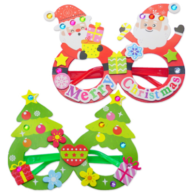 [안녕미술아] 해피 크리스마스 꾸미기안경(4인용)