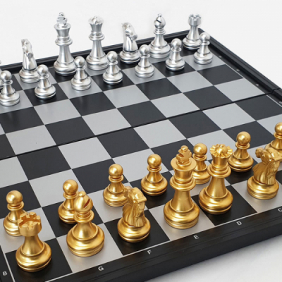 [빨간오리] 휴대용 중형 체스게임 자석체스 보드게임 골든게임