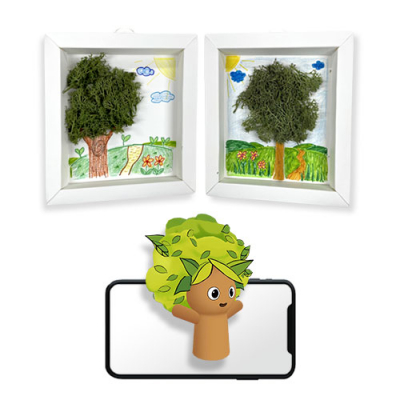[에코플레이] 증강현실 천연이끼 나무 액자(수업자료제공)