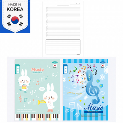 [펜피아] 초등 1-6 제본 음악노트 (오선+칸)