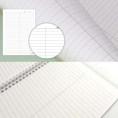 [모닝글로리] 줄있는 반반노트 반쪽노트 (3종 택1)