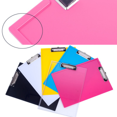 [빨간오리] A4 칼라클립보드 (좌측 흩어진방지 홀더, 벽걸이 홀더 30cm 자 장착) 6색택1