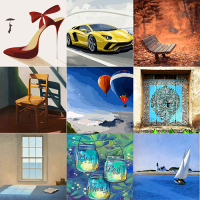 [피포페인팅] 그림그리기세트 (사물 기타 시리즈)