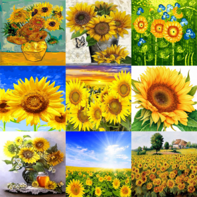 [피포페인팅] 그림그리기세트 (해바라기 시리즈)