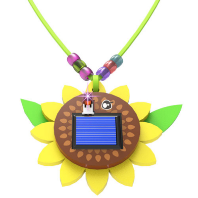 [자람사이언스] 태양광 LED 해바라기꽃 목걸이