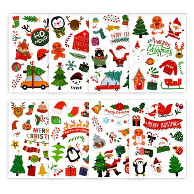 [오케이아트] 크리스마스 스티커 8종 세트(2종 택1)