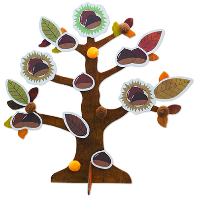 [안녕미술아] 까슬까슬 밤나무 꾸미기(4인용)